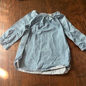 Crewcuts Blue Balloon Sleeve Blouse